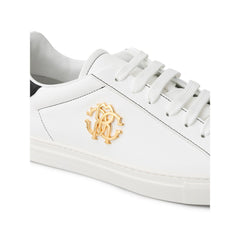 Roberto Cavalli White Leather Sneaker