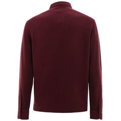 Corneliani Bordeaux Cotton Polo Shirt