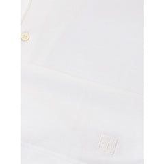 Corneliani White Cotton Polo Shirt