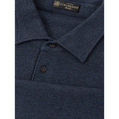 Corneliani Blue Cotton Polo Shirt