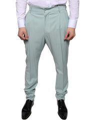 Dolce & Gabbana Mint Green Cotton Dress Pants