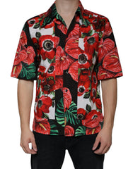 Dolce & Gabbana Multicolor Anemone Button Down Casual Shirt