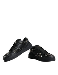 Dolce & Gabbana Black Studded Low Top Men Sneakers Shoes