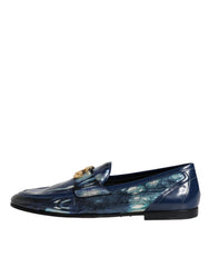 Dolce & Gabbana Blue Tie Dye DG Loafers Formal Shoes