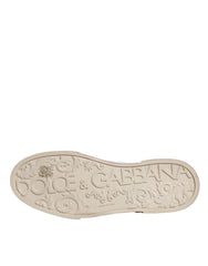 Dolce & Gabbana White Red Perforated Low Top Sneakers Shoes