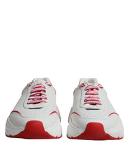 Dolce & Gabbana White Red Daymaster Low Top Men Sneakers Shoes