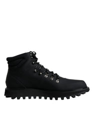 Dolce & Gabbana Black Ankle Boots Vulcano Trekking Shoes