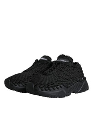 Dolce & Gabbana Black Knitted Daymaster Sneakers Shoes