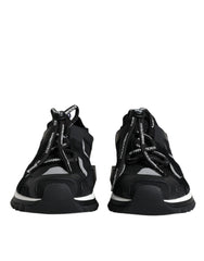 Dolce & Gabbana Black Mesh Sorrento Trekking Sneakers Shoes