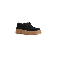 Clarks Black Suede Leather Platform