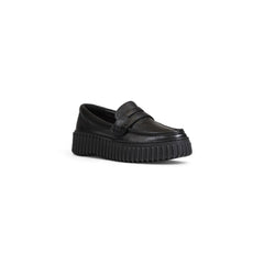 Clarks Black Leather Platform