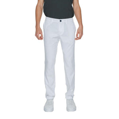 Armani Exchange White Cotton Casual Pants