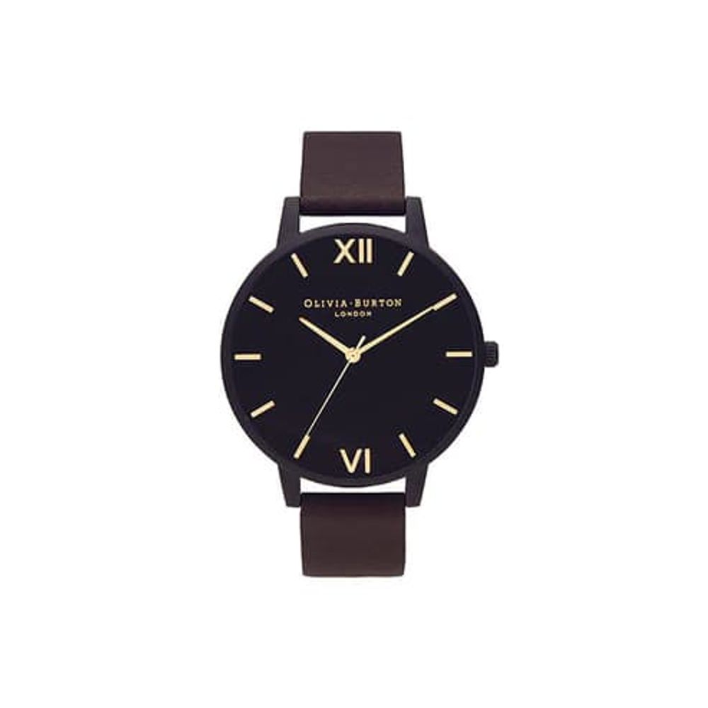 Olivia Burton Black Synthetic Leather Watch