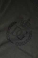 Dolce & Gabbana Army Green Crown Cotton Sweatshirt Sweater