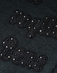 Dolce & Gabbana Gray Embellished Crew Neck Pullover Sweater