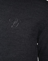 Dolce & Gabbana Dark Gray Wool Crew Neck Pullover Sweater