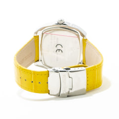 Chronotech Yellow Leather Watch