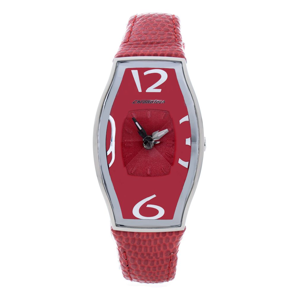 Chronotech Red Leather Watch