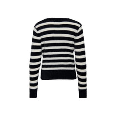 Only Black And White Polyester Sweater