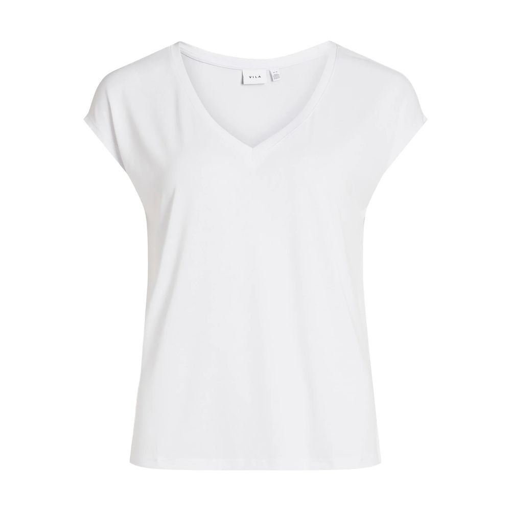 Vila Clothes White Tencel Tops & T-Shirt