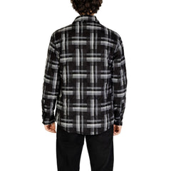Gianni Lupo Black Polyester Coat