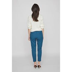 Vila Clothes Blue Polyester Jeans & Pant