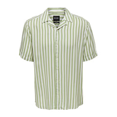 Only & Sons Green Viscose Shortsleeve Shirt