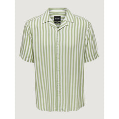Only & Sons Green Viscose Shortsleeve Shirt