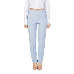 Sandro Ferrone Blue Polyester Pant