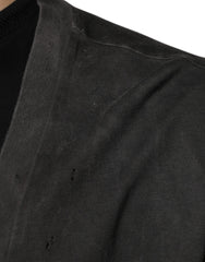 Dolce & Gabbana Black Cotton Crew Neck Short Sleeves T-shirt
