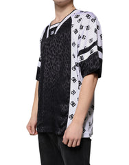 Dolce & Gabbana Black White Logo Men Short Sleeves T-shirt