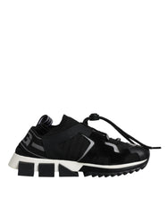 Dolce & Gabbana Black White Logo Sorrento Sneakers Shoes