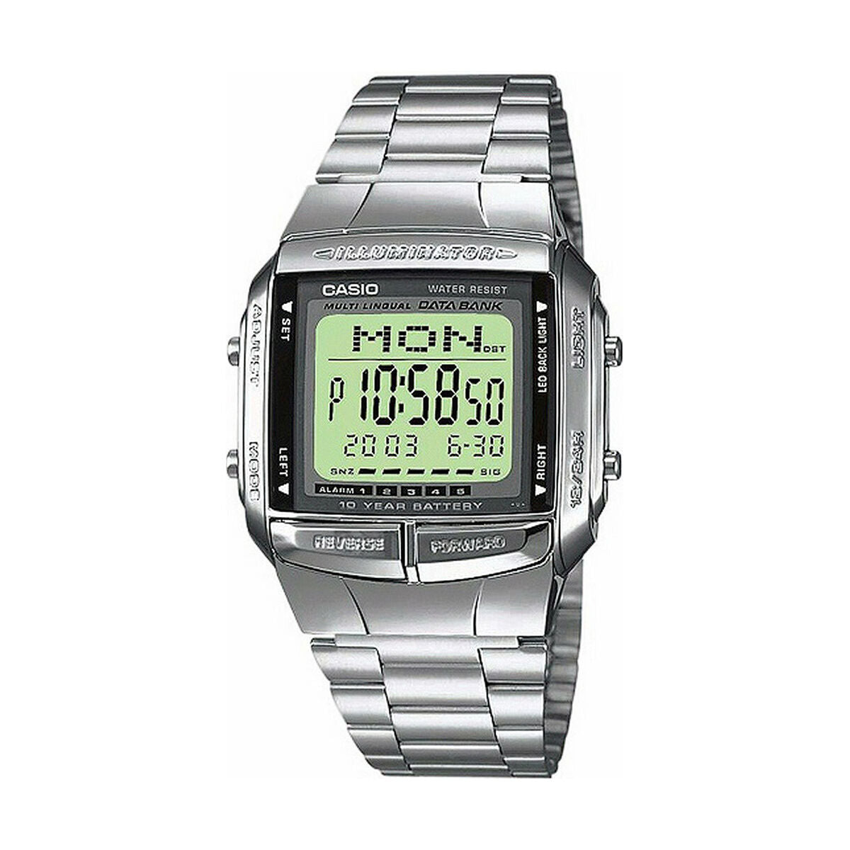 Men's Watch Casio DATABANK Silver (Ø 38 mm)