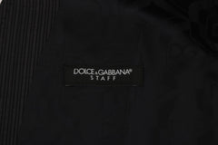 Dolce & Gabbana Elegant Gray Striped Wool Blend Vest