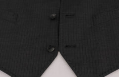 Dolce & Gabbana Sleek Gray Single-Breasted Waistcoat Vest