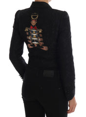 Dolce & Gabbana Black Brocade Blazer Jacket