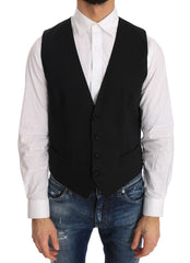 Dolce & Gabbana Elegant Slim Fit Formal Vest in Black