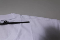 Dolce & Gabbana White DG Logo Cotton Crew Neck T-shirt