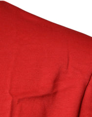 Dolce & Gabbana Red DG Logo Cotton Crew Neck T-shirt