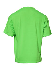 Dolce & Gabbana Green DG Logo Cotton Crew Neck T-shirt