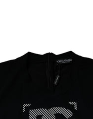 Dolce & Gabbana Black Graphic Print Nylon Crew Neck T-shirt