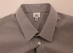 GF Ferre Chic Gray Striped Cotton Casual Shirt