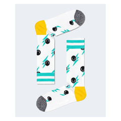 Happy Socks White Cotton Tights & Sock