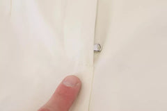Dolce & Gabbana White High Waist Tapered Wool Pants