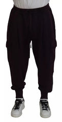 Dolce & Gabbana Bordeaux Cotton Cargo Jogger Sweatpants Pants