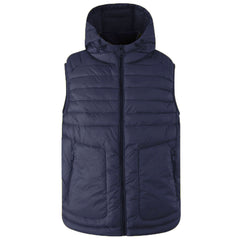 Yes Zee Blue Nylon Sleveless Jacket