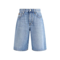 Jacob Cohen Blue Cotton Bermuda Shorts