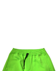 Dolce & Gabbana Green Patchwork Cargo Bermuda Shorts