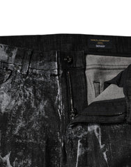 Dolce & Gabbana Multicolor Cotton Tie Dye Skinny Denim Jeans