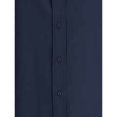 Brunello Cucinelli Blue Cotton Shirt